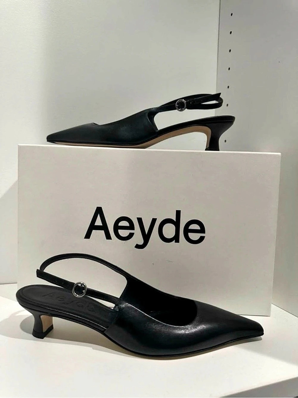 Aeyde “Catrina” Slingback Slingback Heels Black EU 35.5